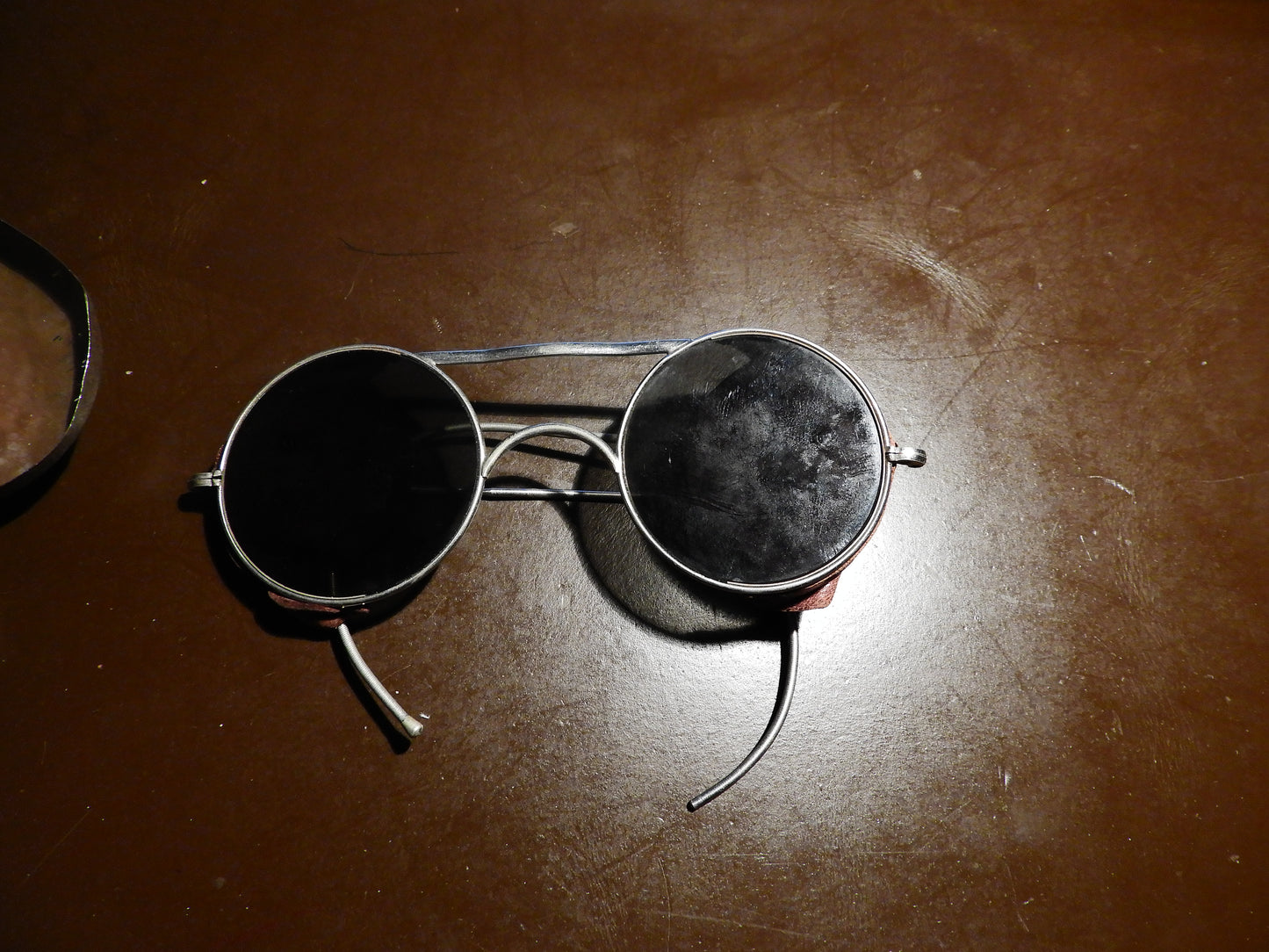 World War II Sunglasses with Leather Protectors & Case